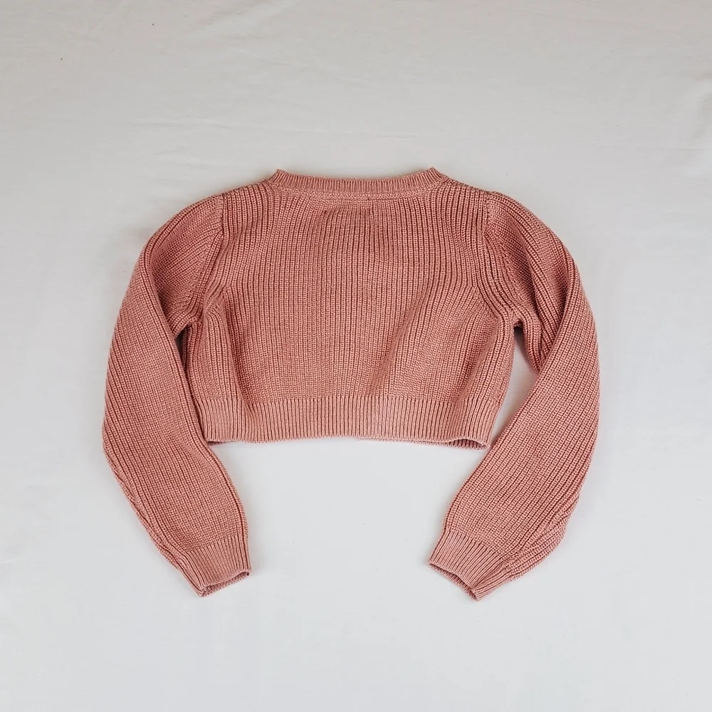 Cupcakes & Cashmere Girl Long Sleeve Button Down Knit Cardigan Swaeter